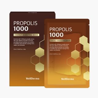 Wellderma - Propolis 1000 Energy Boosting Mask Set 25Ml X 5 Sheets