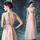 Lace Applique Sleeveless A-line Evening Gown от YesStyle.com INT Lace Applique Sleeveless A-line Evening Gown от YesStyle.com INT