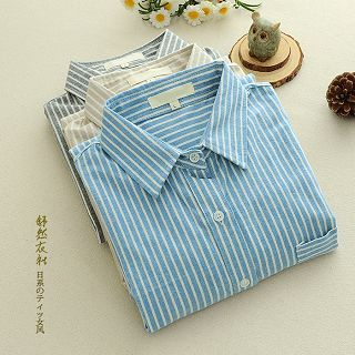 Storyland Long-Sleeve Striped Shirt