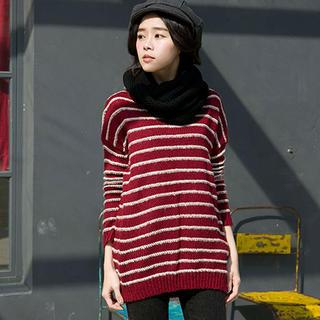CatWorld Contrast-Stripe Long Sweater