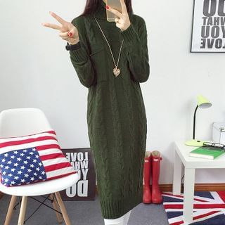 SILVIE Long-Sleeve Cable Knit Dress
