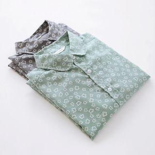 Bonbon Long-Sleeve Butterfly Print Shirt