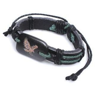 KINNO Eagle Bone Printed Leather Bracelet