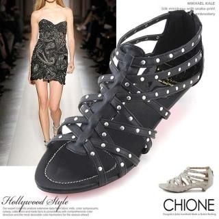 Studded Gladiator Sandals
