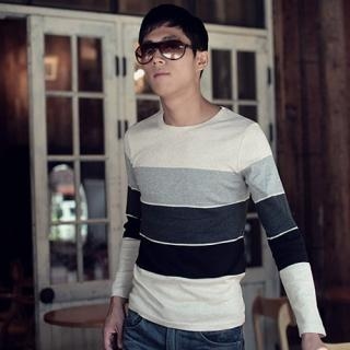 Color-Block Long-Sleeve T-Shirt