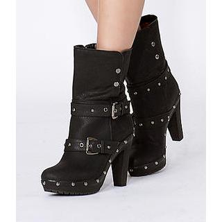 yeswalker Stud Buckled Boots