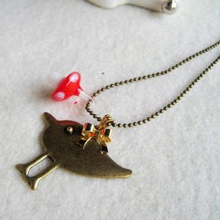 MyLittleThing Copper Cute Little Bird Necklace