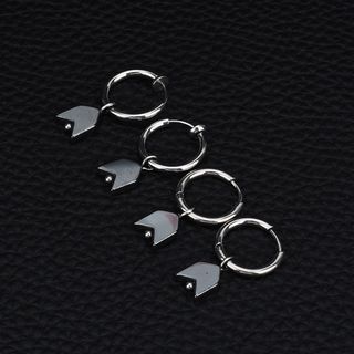 Arrow Stainless Steel Hoop Earring / Clip-On Earring