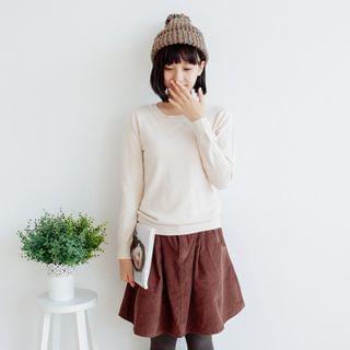 Forest Girl Plain Knit Pullover