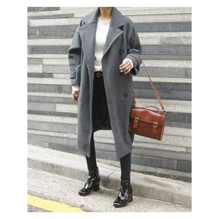 Second mind Double-Breasted Wool Blend Coat