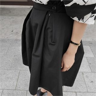 LIPHOP Band-Waist A-Line Skirt