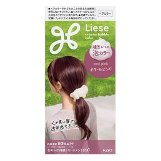 Kao - Liese Creamy Bubble Hair Color For Black Hair Cool Pink - 115Ml