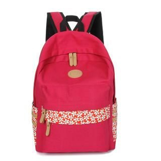 Crystal Floral Panel Canvas Backpack
