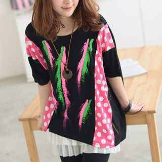 59 Seconds Mixed Print Tunic
