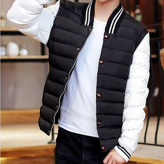 Danjieshi Contrast Padded Baseball Jacket