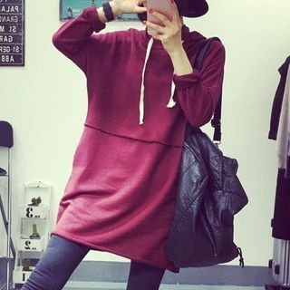 MayFair Hooded Loose Fit Pullover Dress