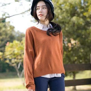 CatWorld Textured Cropped Sweater