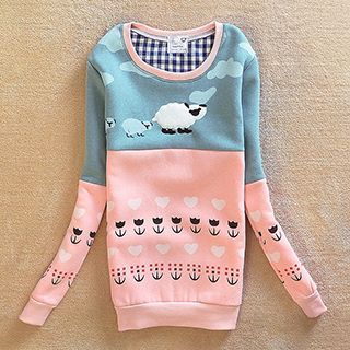 Fashion Street Sheep Patterned Pullover