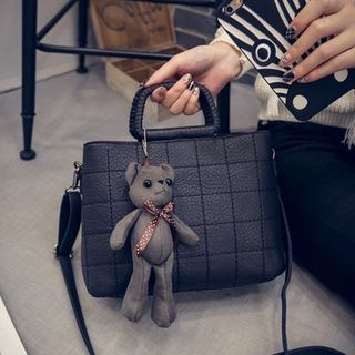 Rosanna Bags Stitching Accent Tote with Bear Charm
