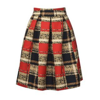Flore Plaid Maxi Skirt