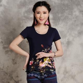 Diosa Short-Sleeve Embroidered T-Shirt