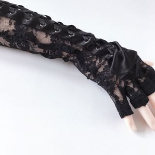 Lace Up Lace Gloves