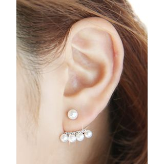 Miss21 Korea Faux-Pearl Accent Earrings