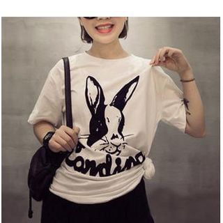 Pura Rabbit Print T-Shirt