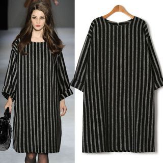ifzen Zip-Back Striped Dress
