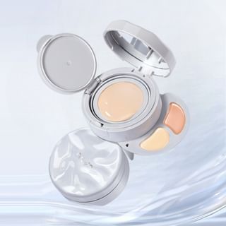 Novo - Cloud Creamy Radiance Cushion Foundation With Dual-Tone Concealer - 2 Shades 02# Natural (2.1G + 17G)