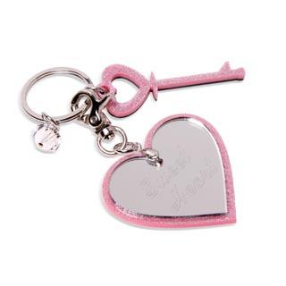 Sweet & Co. Sweet Heart Pink Glitter Key Chain