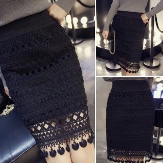 QZ Lady Crochet Lace Skirt