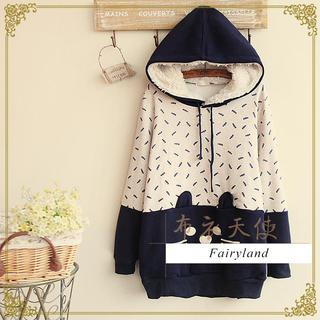 Fairyland Cat Print Hooded Pullover