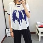 Cat Print Short Sleeve T-Shirt от YesStyle.com INT Cat Print Short Sleeve T-Shirt от YesStyle.com INT