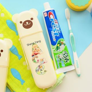 Showroom Bear Print Toothbrush Holder