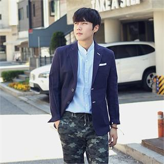 MITOSHOP Notched Lapel Single-Breasted Jacket