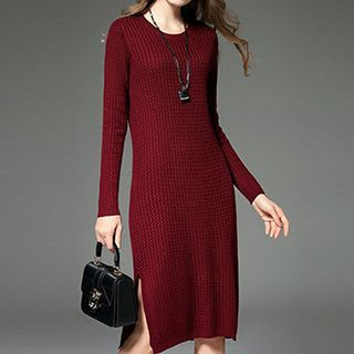 Queen Mulock Cable-Knit Dress