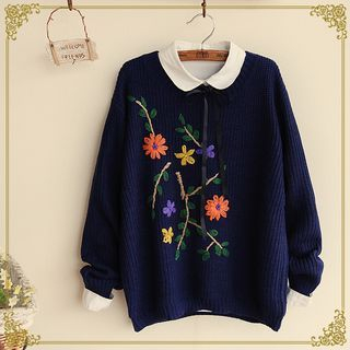 Fairyland Flower Embroidered Sweater