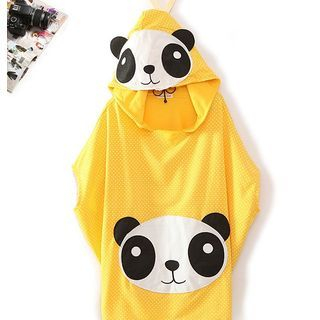 Cute Colors Dotted Panda Hooded Cape Jacket