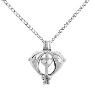 Necklace | Dolphin | Pendant | Silver | Heart | Size | One