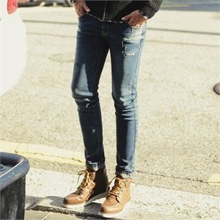 STYLEMAN Straight-Cut Washed Jeans