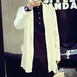 maxhomme Cable Knit Long Cardigan