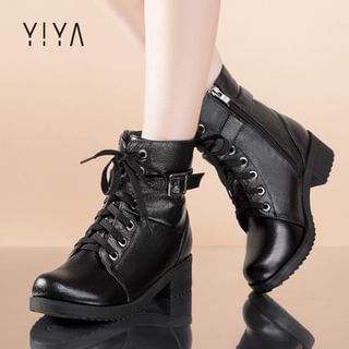 YIYA Lace-Up Short Boots