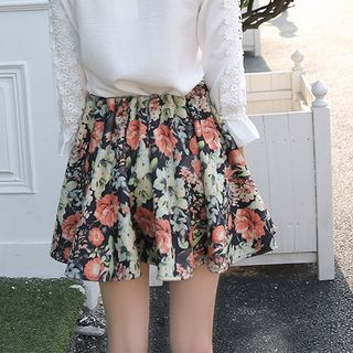 Monica Floral A-Line Skirt