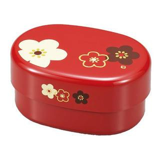 Hakoya Hakoya Compact Lunch Box Hanamonyou Ume Red