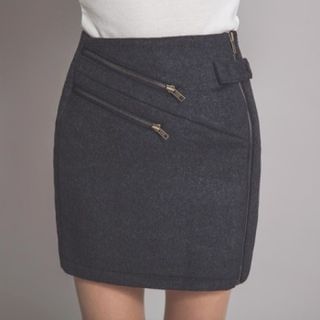 ERANZI Zipped Mini Pencil Skirt
