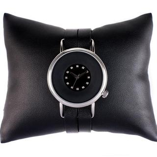 t. watch SWAROVSKI CRYSTAL Water Resistant Strap Watch Silver & Black - One Size
