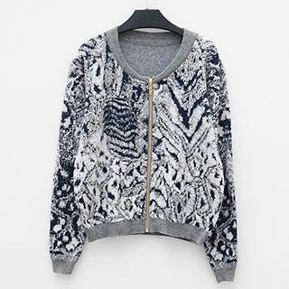 Polaris Pattern Zip Knit Jacket