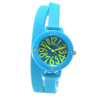 Collezio Plastic Case With Silicone Band Watch Blue - One Size