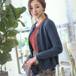 ode' Angora Wool Blend Cardigan